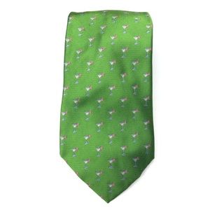 Brooks Brothers Green Pure Silk Green Martini Tie